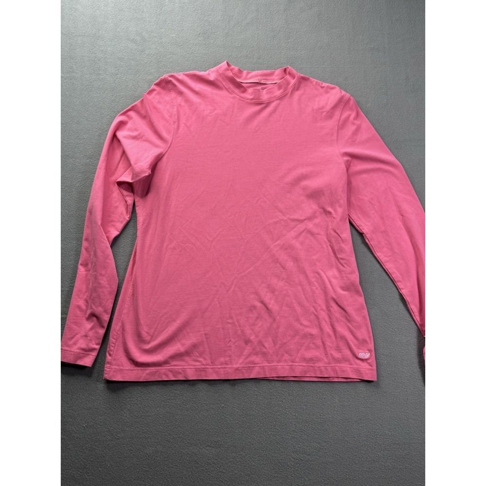 Vineyard Vines Long Sleeve T-shirt Bubble Gum Pink Stretch Casual Sz L Preppy